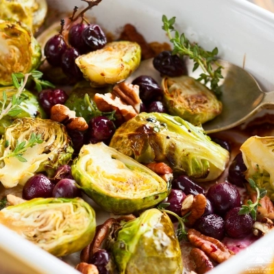 Brussels sprouts are a perfect fall side dish to pair with seasonal seafood.