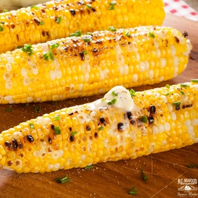 Corn on the cob is a perfect summer side dish to pair with seasonal seafood.